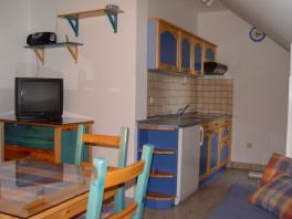 Obývací prostor a kuchyňský kout 